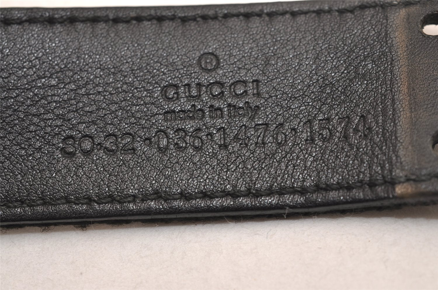 Authentic GUCCI Sherry Line Belt Canvas Leather Size 80cm 31.5