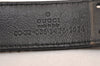 Authentic GUCCI Sherry Line Belt Canvas Leather Size 80cm 31.5" Black 3653J