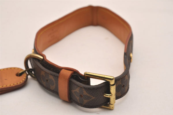 Authentic Louis Vuitton Monogram Collier Baxter GM Dog Collar M58070 LV 3654J