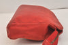 Authentic CHANEL Calf Skin Bicolore CC Logo Clutch Hand Bag Purse Red 3654K