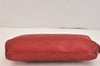 Authentic CHANEL Calf Skin Bicolore CC Logo Clutch Hand Bag Purse Red 3654K