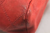 Authentic CHANEL Calf Skin Bicolore CC Logo Clutch Hand Bag Purse Red 3654K