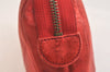 Authentic CHANEL Calf Skin Bicolore CC Logo Clutch Hand Bag Purse Red 3654K