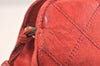 Authentic CHANEL Calf Skin Bicolore CC Logo Clutch Hand Bag Purse Red 3654K