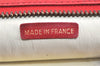 Authentic CHANEL Calf Skin Bicolore CC Logo Clutch Hand Bag Purse Red 3654K