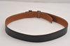 Authentic HERMES Constance Leather Belt Size 75cm 29.5" Black Brown 3655J