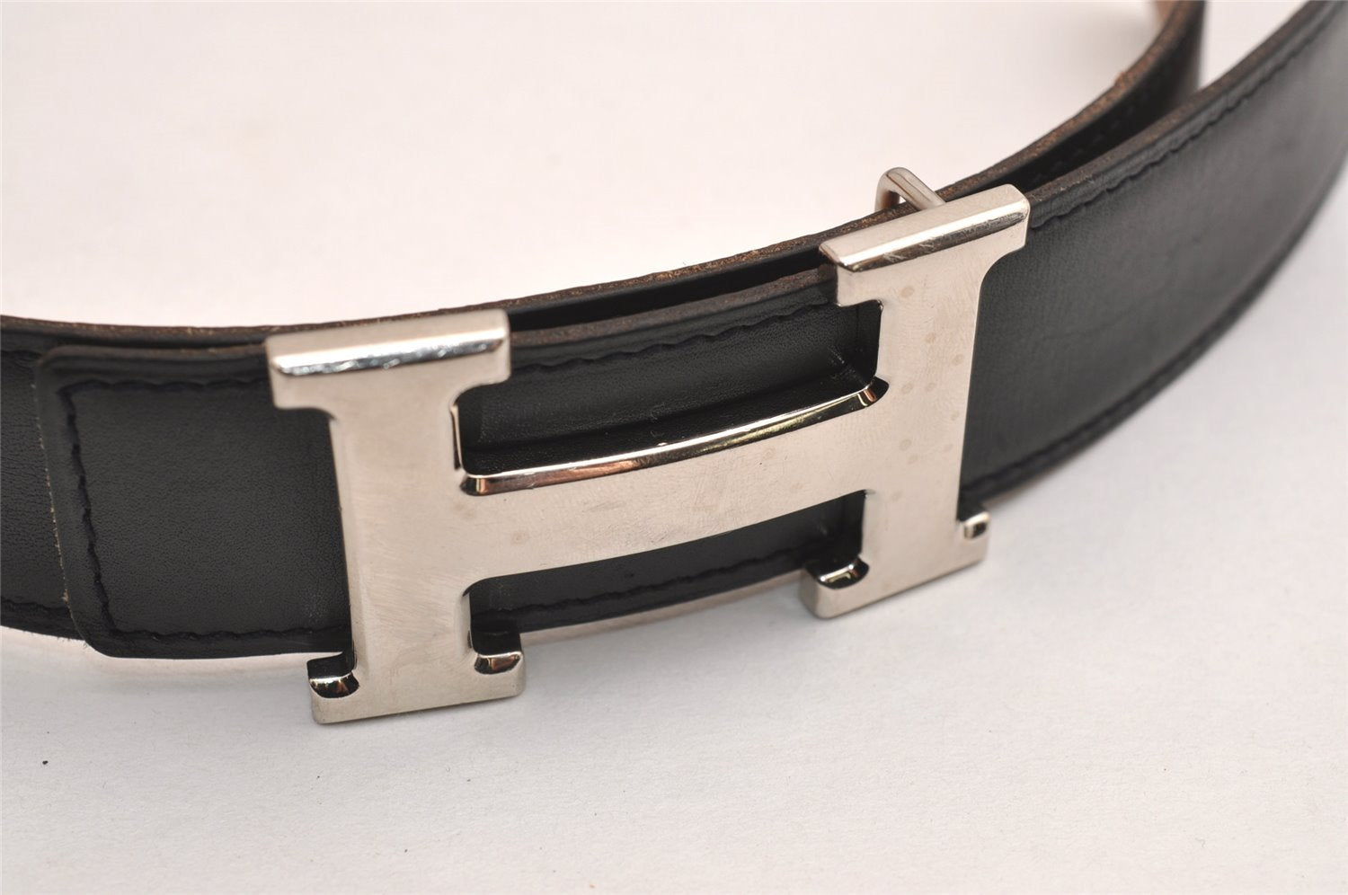 Authentic HERMES Constance Leather Belt Size 75cm 29.5