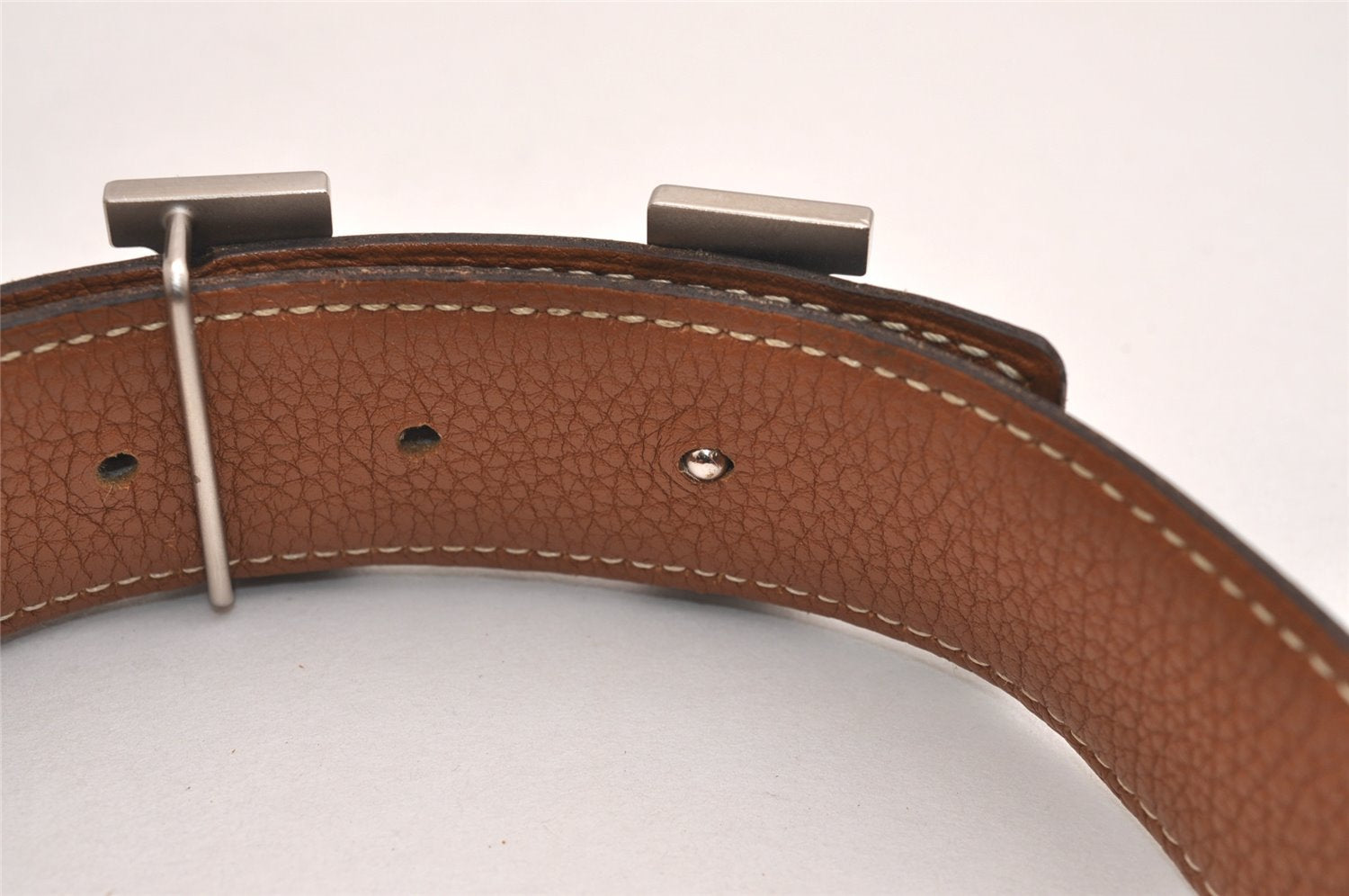 Authentic HERMES Constance Leather Belt Size 75cm 29.5