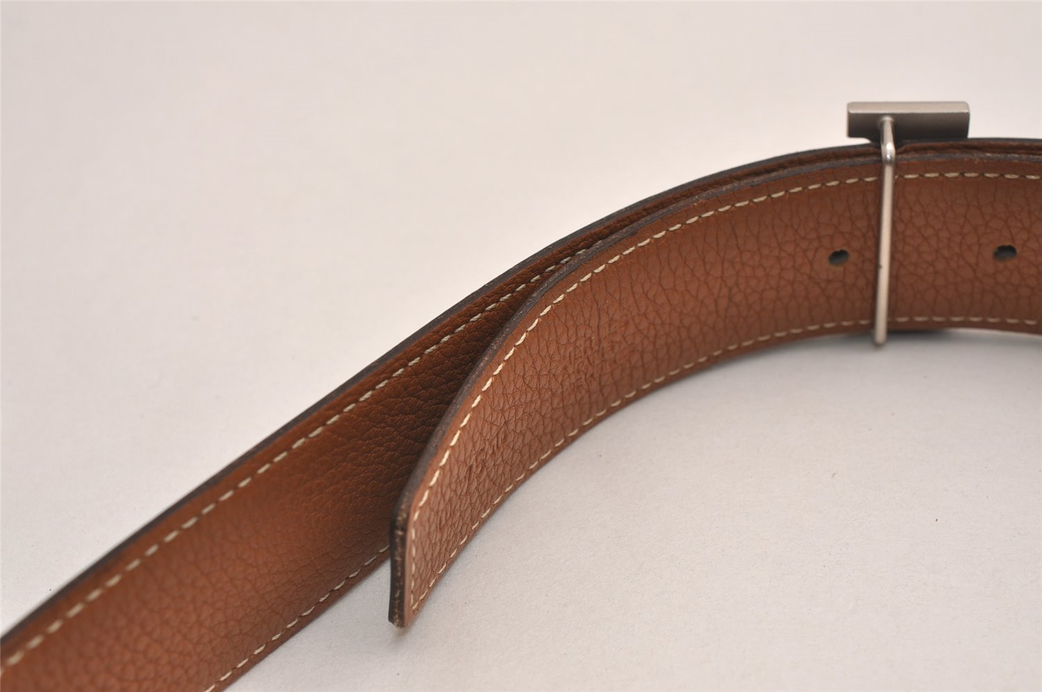 Authentic HERMES Constance Leather Belt Size 75cm 29.5