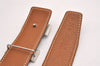 Authentic HERMES Constance Leather Belt Size 75cm 29.5" Black Brown 3655J