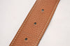 Authentic HERMES Constance Leather Belt Size 75cm 29.5" Black Brown 3655J
