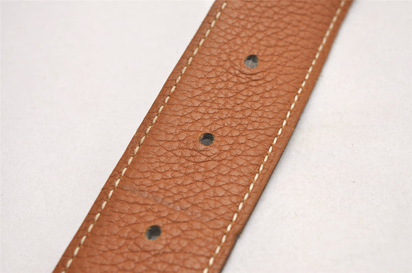 Authentic HERMES Constance Leather Belt Size 75cm 29.5" Black Brown 3655J