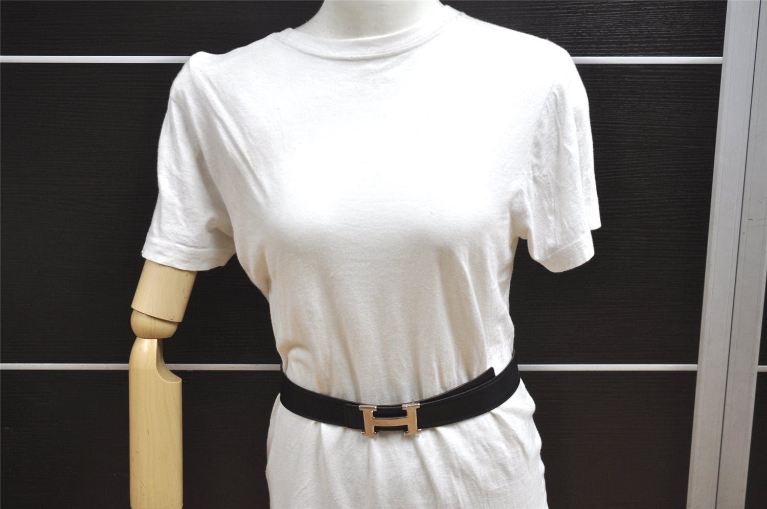 Authentic HERMES Constance Leather Belt Size 75cm 29.5