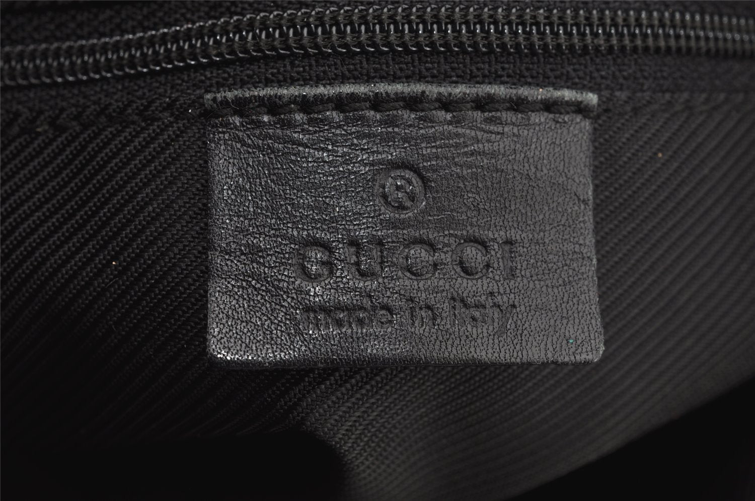 Authentic GUCCI Shoulder Hand Bag Purse GG Canvas Leather 0000851 Black 3656I