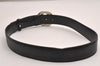 Auth GUCCI Guccissima Interlocking G Belt GG Leather 33.5" 114984 Black 3657J