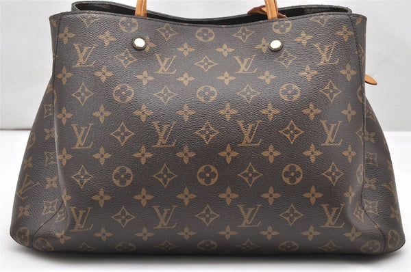 Authentic Louis Vuitton Monogram Montaigne GM 2Way Hand Bag M41067 LV 3658K