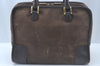 Authentic LOEWE Vintage Anagram Hand Boston Bag Purse Suede Leather Brown 3659K