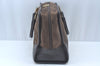 Authentic LOEWE Vintage Anagram Hand Boston Bag Purse Suede Leather Brown 3659K