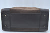 Authentic LOEWE Vintage Anagram Hand Boston Bag Purse Suede Leather Brown 3659K