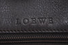 Authentic LOEWE Vintage Anagram Hand Boston Bag Purse Suede Leather Brown 3659K