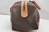 Authentic CELINE Macadam Blason Pattern Boston Hand Bag PVC Leather Brown 3660K