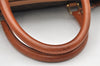Authentic CELINE Macadam Blason Pattern Boston Hand Bag PVC Leather Brown 3660K