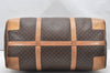 Authentic CELINE Macadam Blason Pattern Boston Hand Bag PVC Leather Brown 3660K