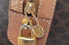 Authentic CELINE Macadam Blason Pattern Boston Hand Bag PVC Leather Brown 3660K