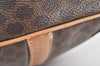 Authentic CELINE Macadam Blason Pattern Boston Hand Bag PVC Leather Brown 3660K
