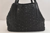 Authentic JIMMY CHOO Vintage Star Studs Leather Shoulder Tote Bag Black 3661K