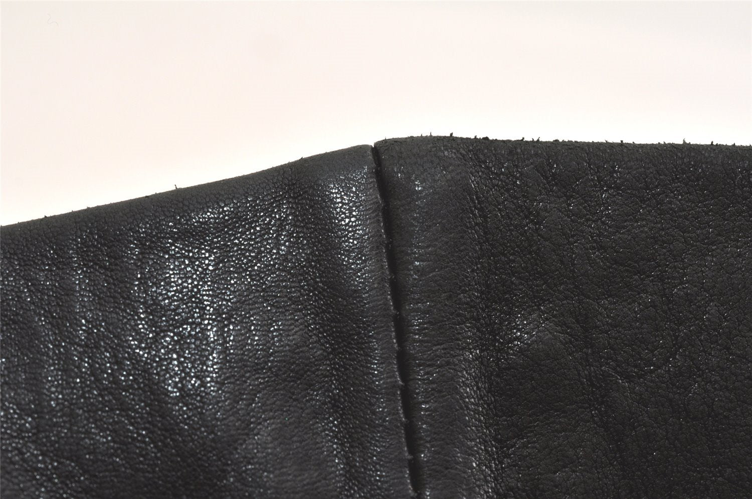 Authentic JIMMY CHOO Vintage Star Studs Leather Shoulder Tote Bag Black 3661K