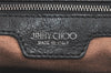 Authentic JIMMY CHOO Vintage Star Studs Leather Shoulder Tote Bag Black 3661K