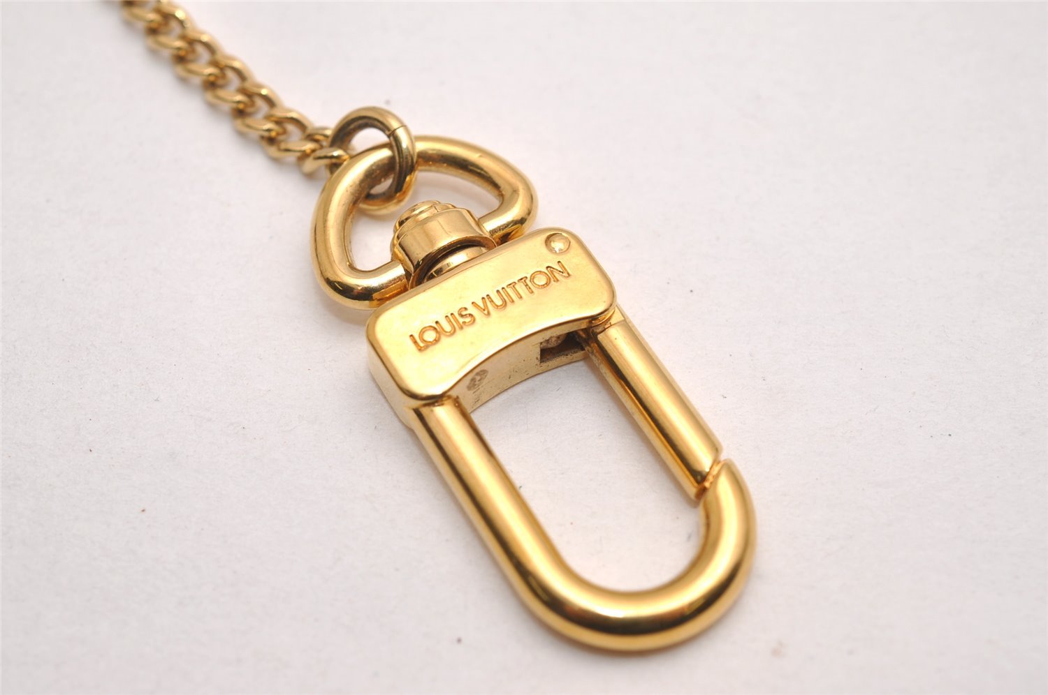 Authentic Louis Vuitton Chenne Ano Cles Key Chain Strap Gold M58021 LV 3662J