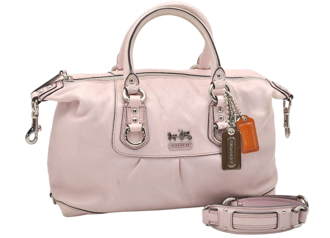 Authentic COACH Vintage 2Way Shoulder Hand Bag Leather 12937 Pink 3662K