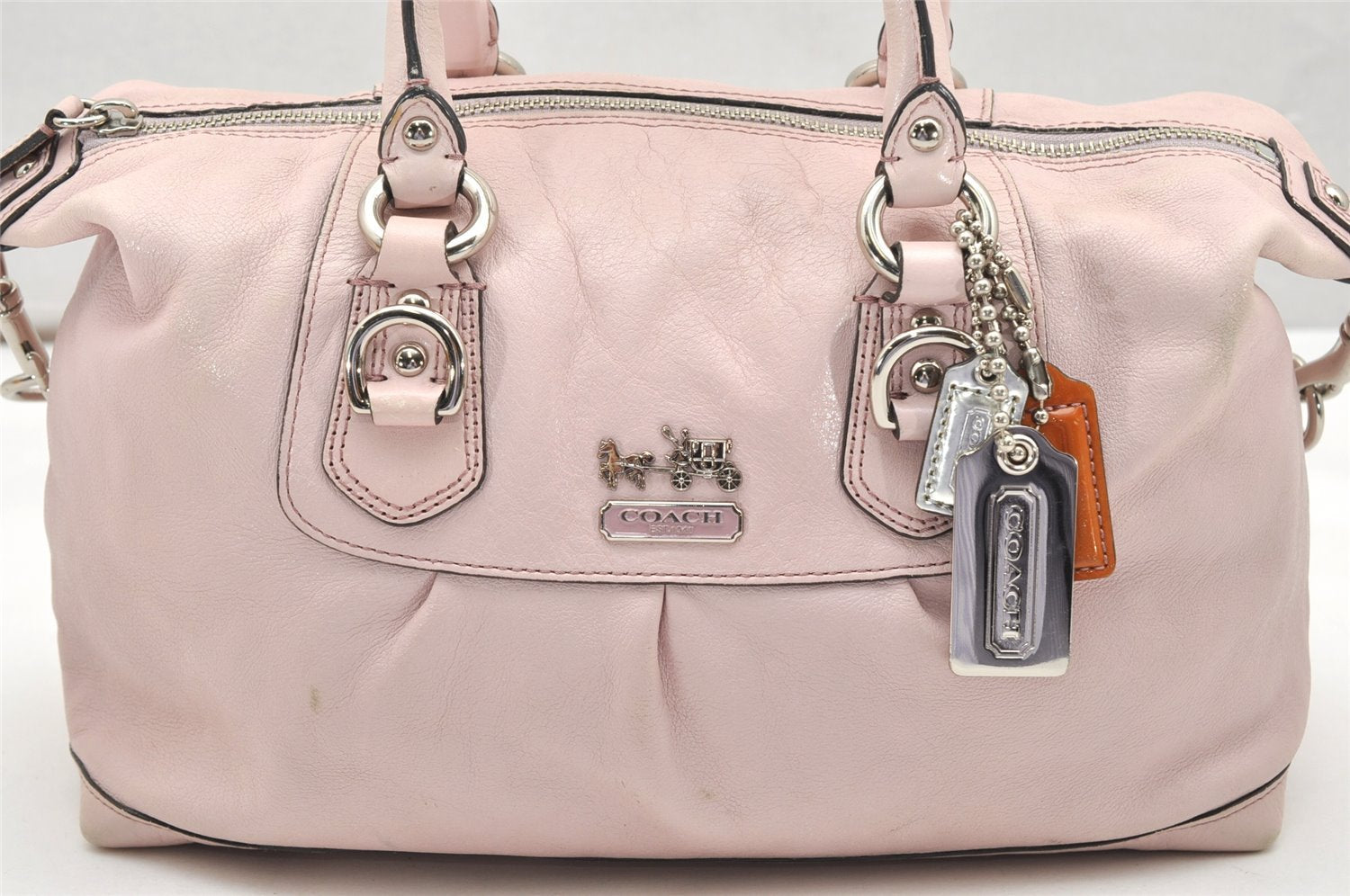 Authentic COACH Vintage 2Way Shoulder Hand Bag Leather 12937 Pink 3662K