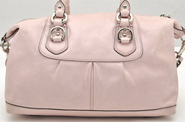 Authentic COACH Vintage 2Way Shoulder Hand Bag Leather 12937 Pink 3662K