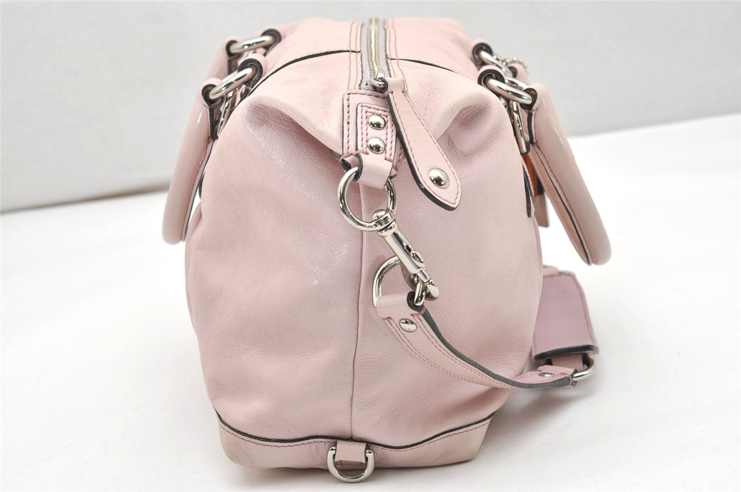 Authentic COACH Vintage 2Way Shoulder Hand Bag Leather 12937 Pink 3662K
