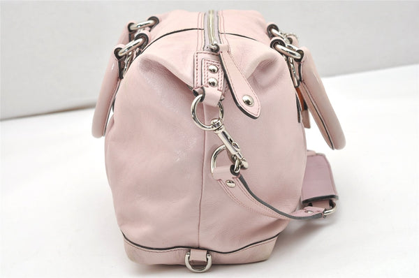 Authentic COACH Vintage 2Way Shoulder Hand Bag Leather 12937 Pink 3662K