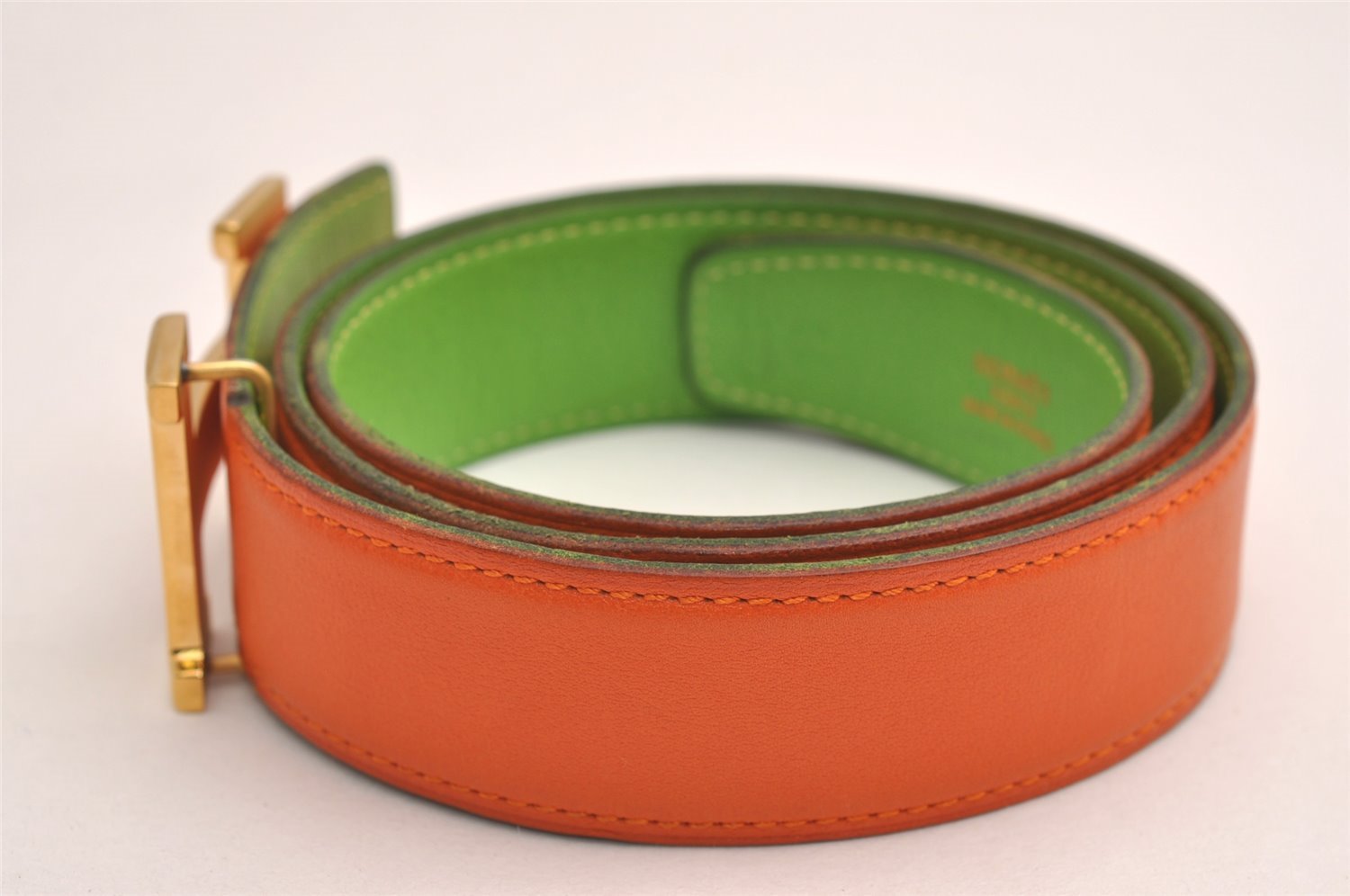 Authentic HERMES Constance Leather Belt Size 72cm 28.3