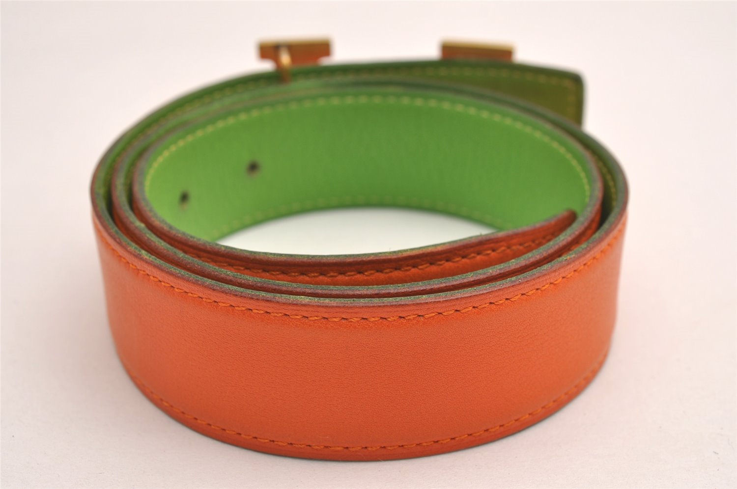 Authentic HERMES Constance Leather Belt Size 72cm 28.3