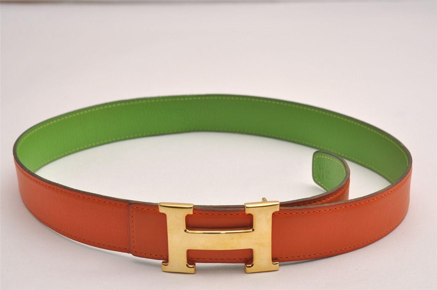 Authentic HERMES Constance Leather Belt Size 72cm 28.3