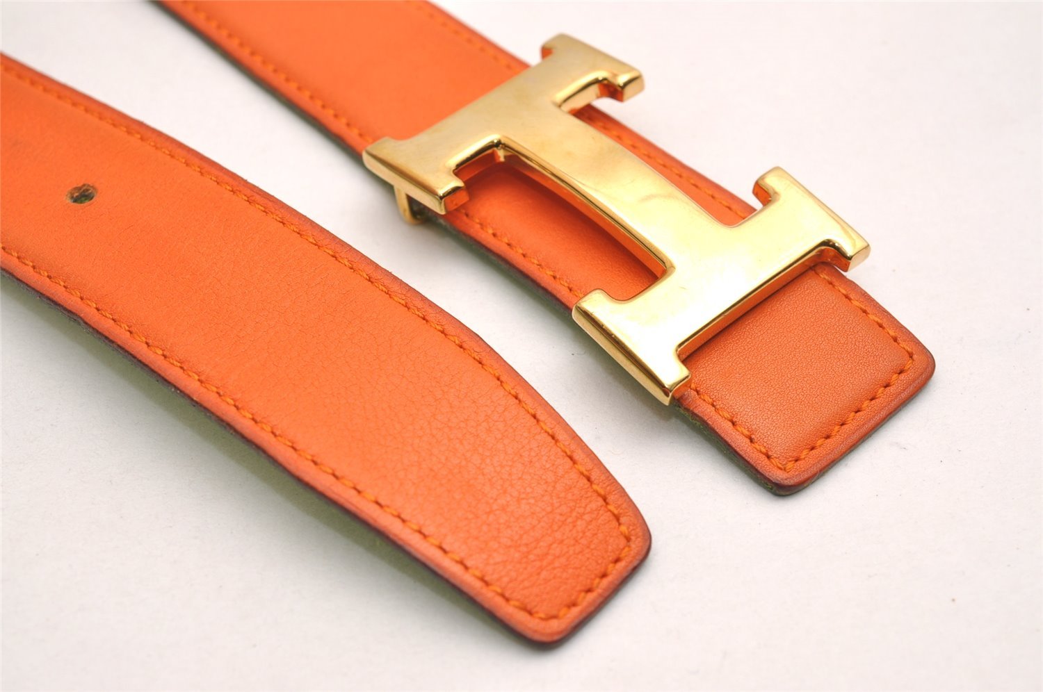 Authentic HERMES Constance Leather Belt Size 72cm 28.3