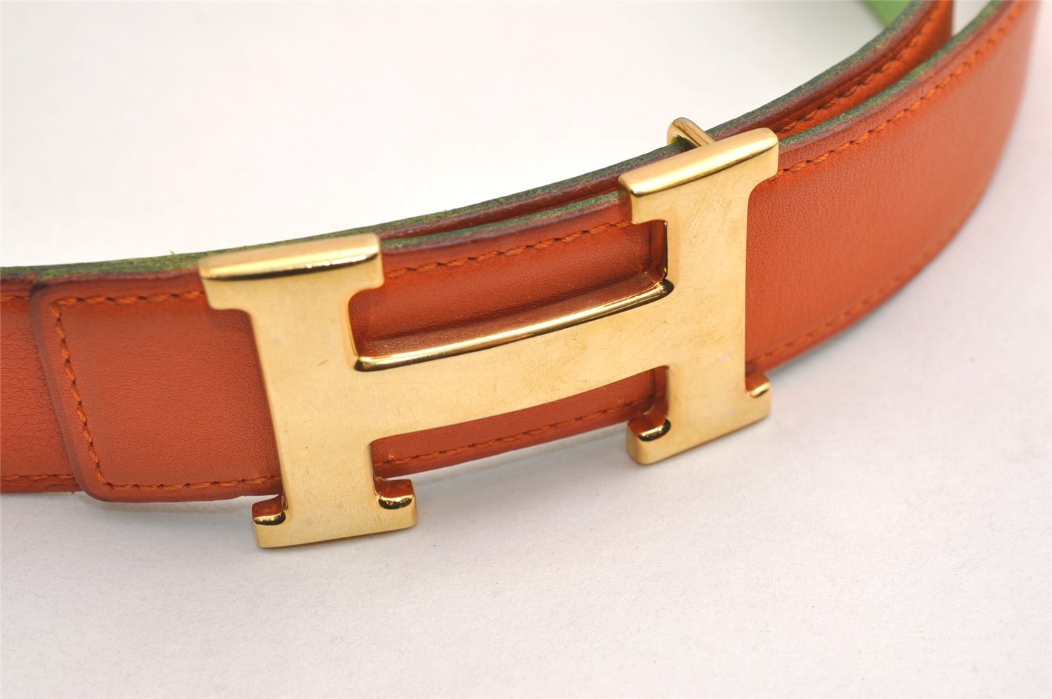 Authentic HERMES Constance Leather Belt Size 72cm 28.3