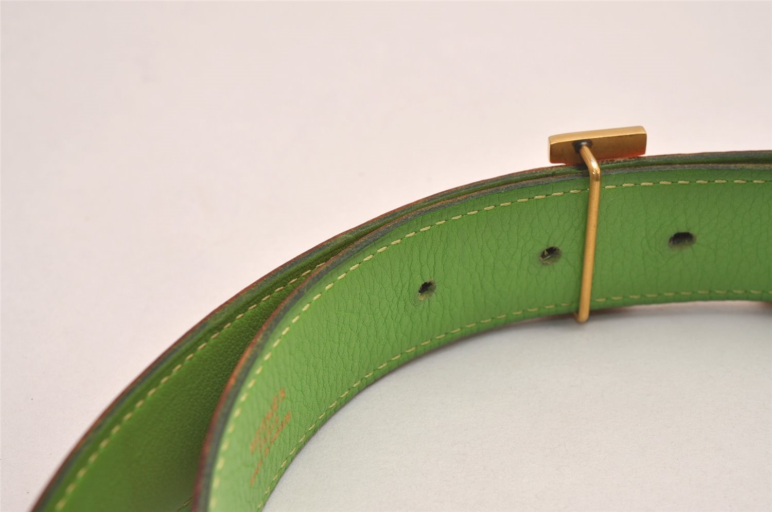 Authentic HERMES Constance Leather Belt Size 72cm 28.3