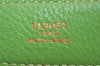 Authentic HERMES Constance Leather Belt Size 72cm 28.3" Orange Green 3663J