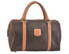 Authentic CELINE Macadam Blason Pattern Hand Boston Bag PVC Leather Brown 3663K
