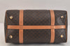 Authentic CELINE Macadam Blason Pattern Hand Boston Bag PVC Leather Brown 3663K