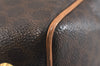 Authentic CELINE Macadam Blason Pattern Hand Boston Bag PVC Leather Brown 3663K