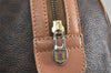 Authentic CELINE Macadam Blason Pattern Hand Boston Bag PVC Leather Brown 3663K