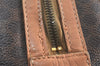 Authentic CELINE Macadam Blason Pattern Hand Boston Bag PVC Leather Brown 3663K